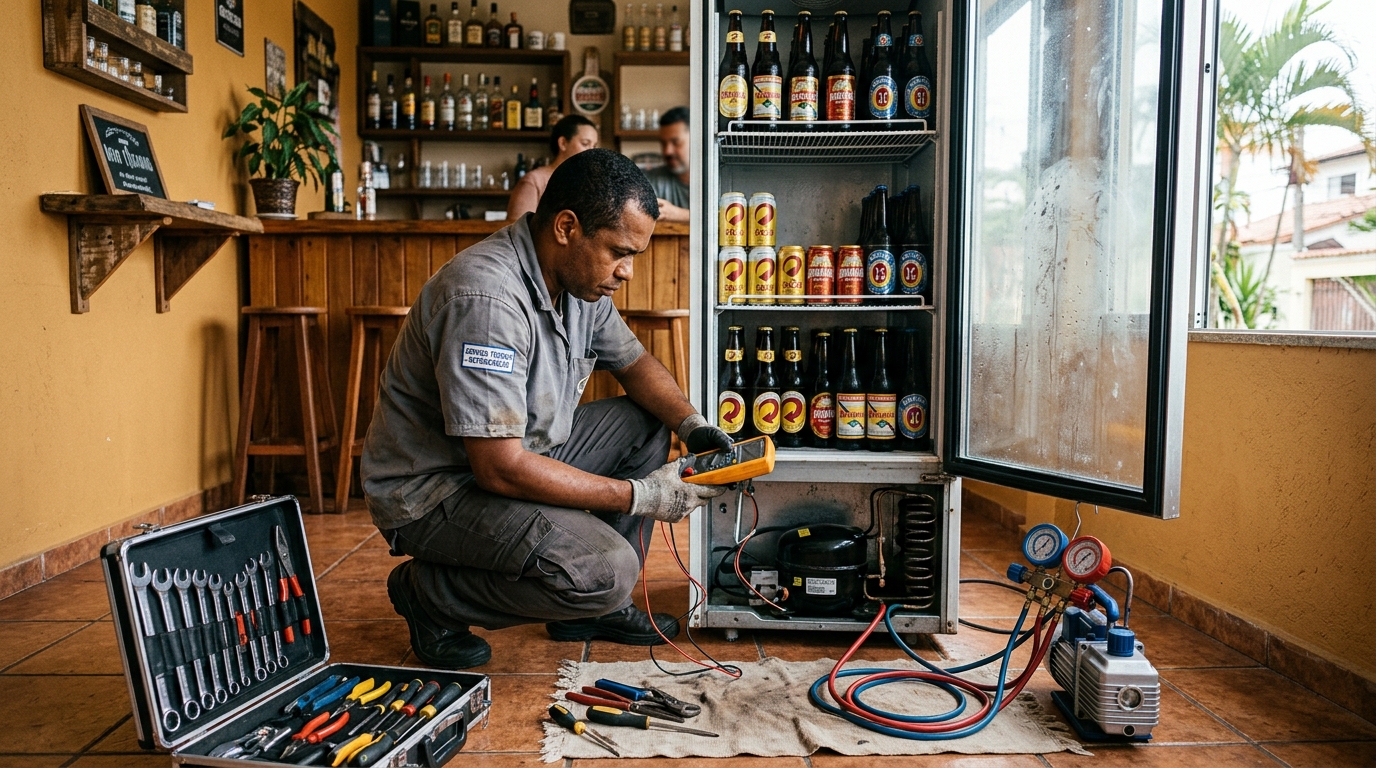 Reparo de cervejeira em bar em Macaé‑RJ